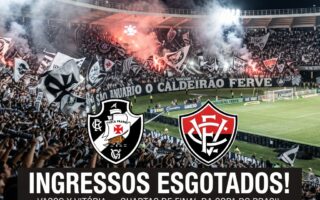 Ingressos para Vasco x Vitória estão esgotados antes das quartas de final da Copa do Brasil