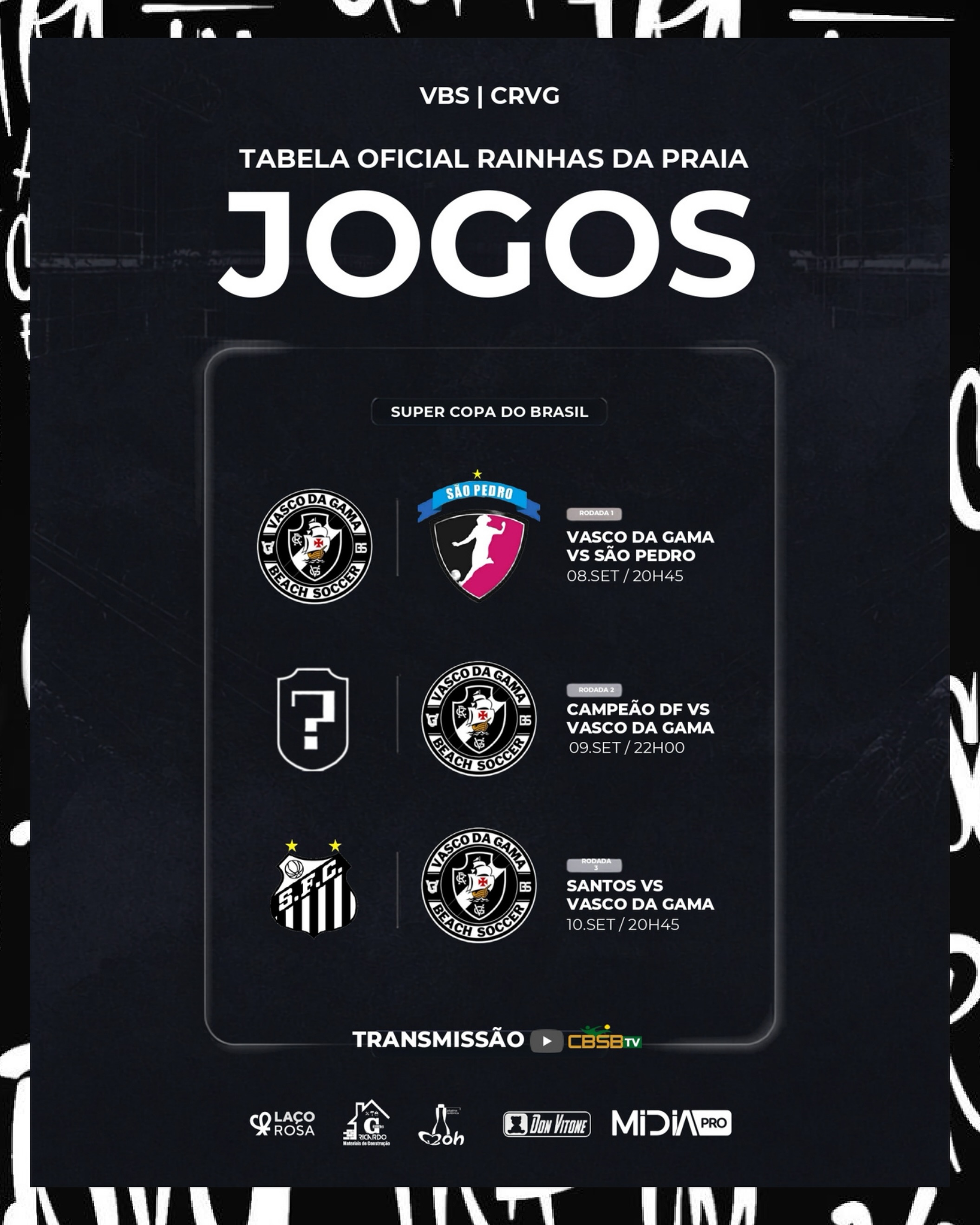 1788858000_895_Beach-Soccer-Feminino-Vasco-estreia-na-Supercopa-do-Brasil-contra Beach Soccer Feminino: Vasco estreia na Supercopa do Brasil contra o São Pedro nesta 3ª às 20h45 com Youtube