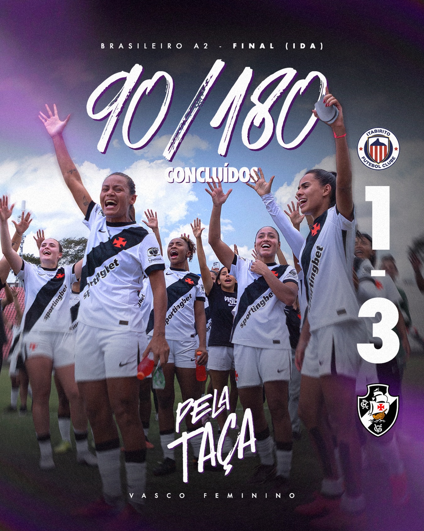 Feminino-Vasco-chama-a-torcida-para-prestigiar-a-final-do Feminino: Vasco chama a torcida para prestigiar a final do Brasileiro contra o Itabirito em São Januário neste domingo às 11h