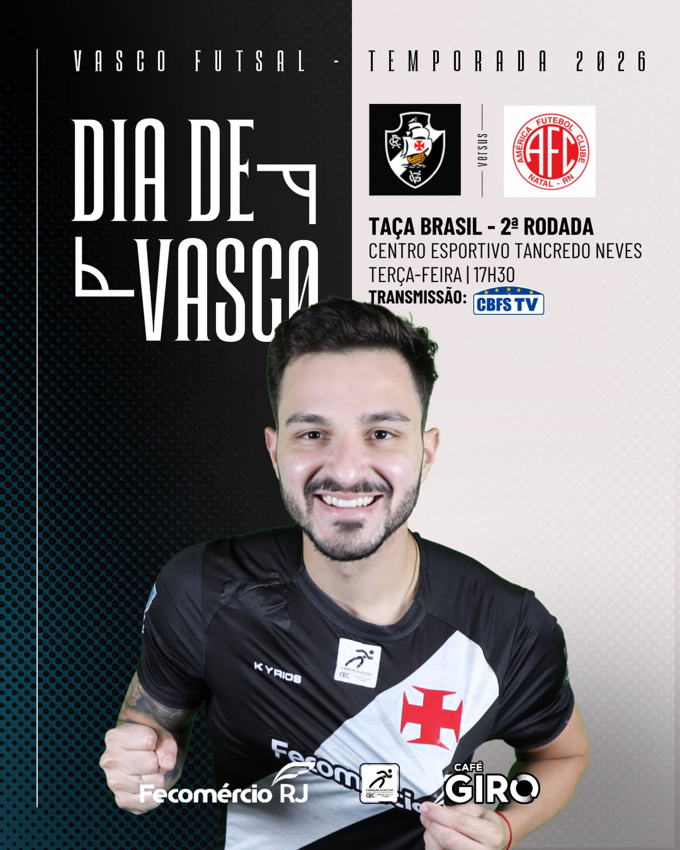 Futsal-Vasco-enfrenta-o-America-RN-pela-Taca-Brasil-nesta-3a-feira Futsal: Vasco enfrenta o América-RN pela Taça Brasil nesta 3ª-feira às 17h30