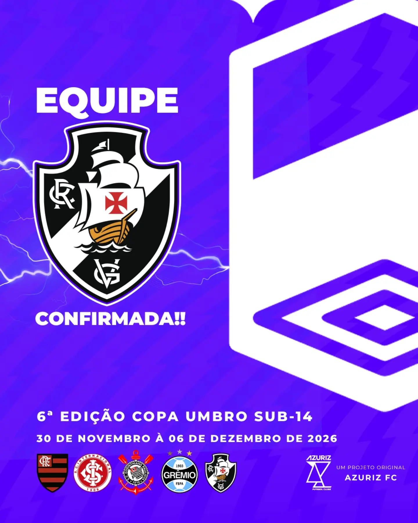 Sub-14-Vasco-esta-confirmado-na-Copa-Umbro Sub-14: Vasco está confirmado na Copa Umbro