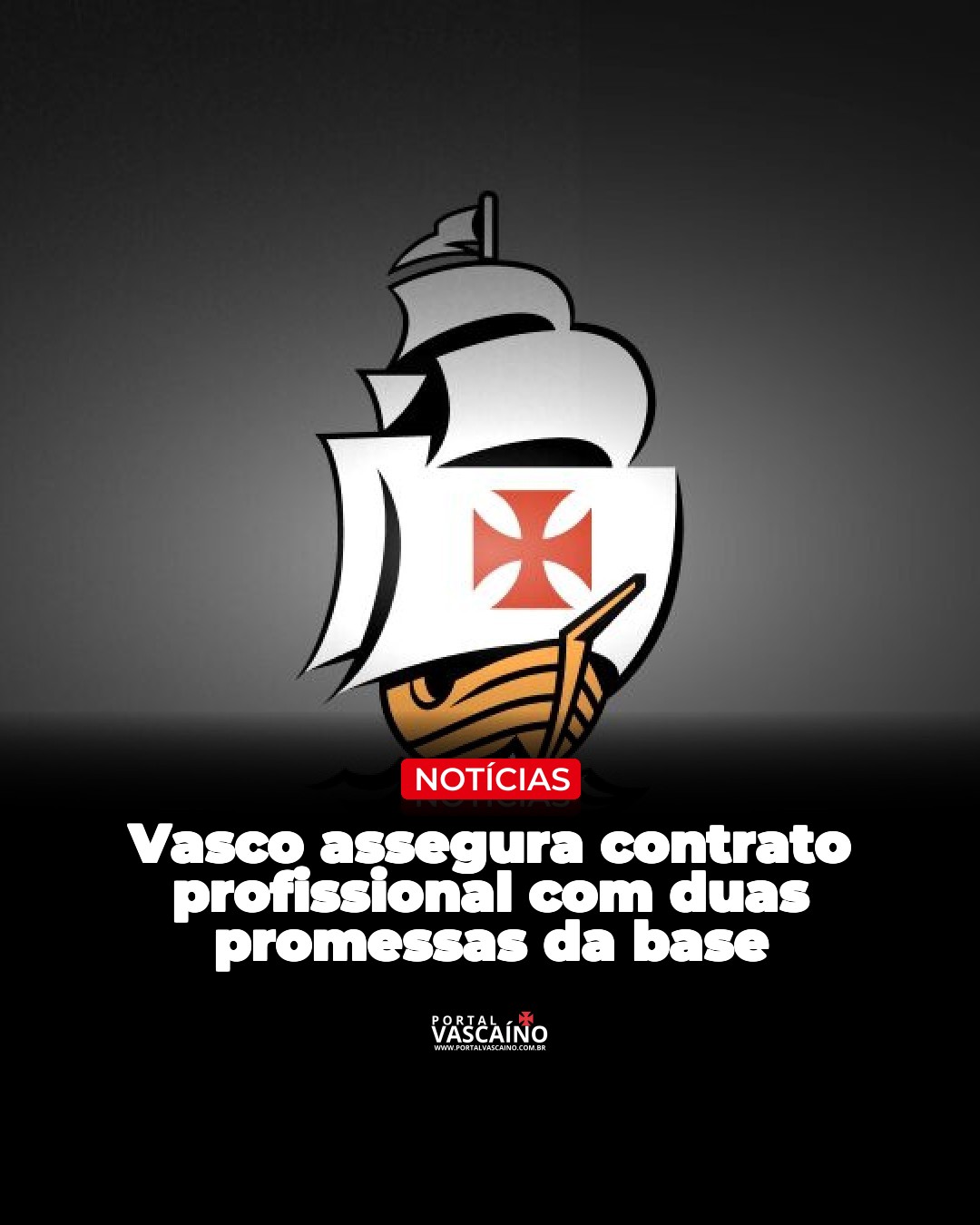 Vasco assegura contrato profissional com duas promessas da base
