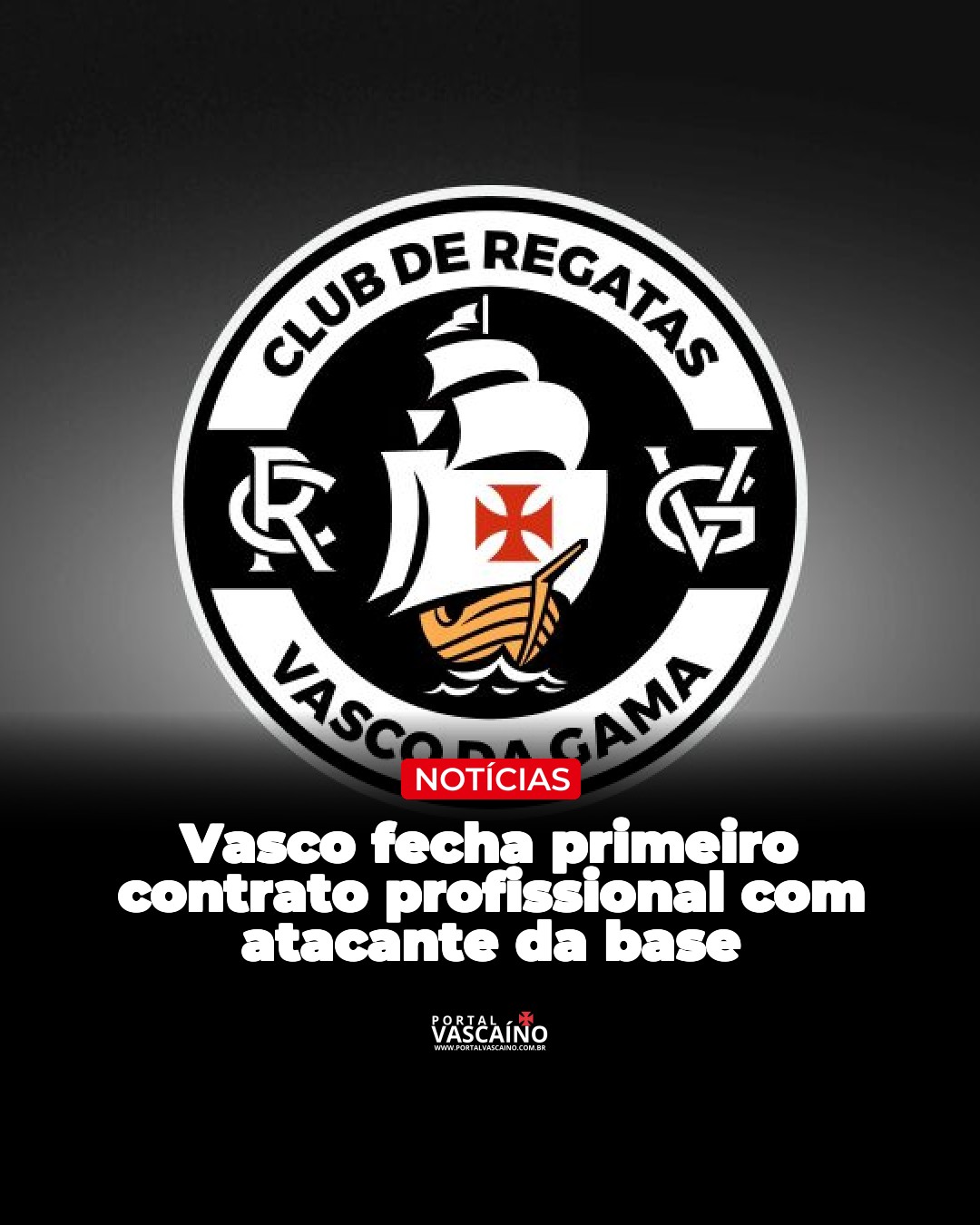 Vasco fecha primeiro contrato profissional com atacante da base