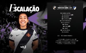 Feminino: Confira a escalação do Vasco para o jogo contra o Heips